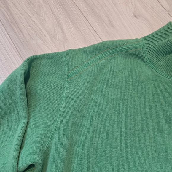 Tommy Bahama Quarter Zip Sweater Green Cotton Men's XXL Pullover Comfort Casual - Picture 5 of 12